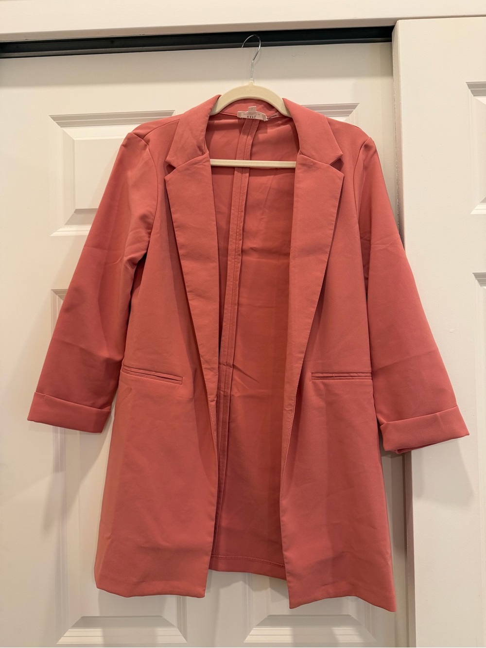NWOT Dressed in LALA Womens Coral Blazer Coat